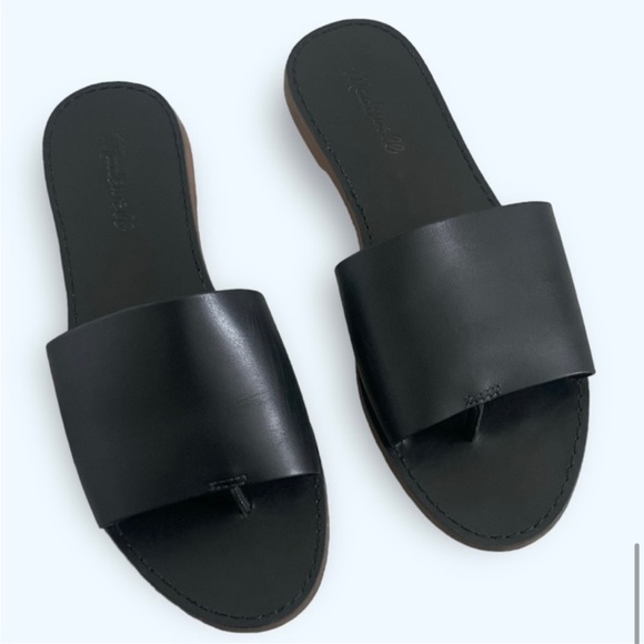 MADEWELL The Boardwalk Post Slide Sandal in Leather - Picture 3 of 13